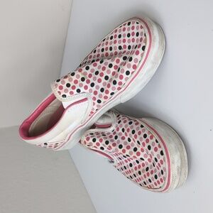 Vans Pink and Black Sneakers Classic Slip-On Style
